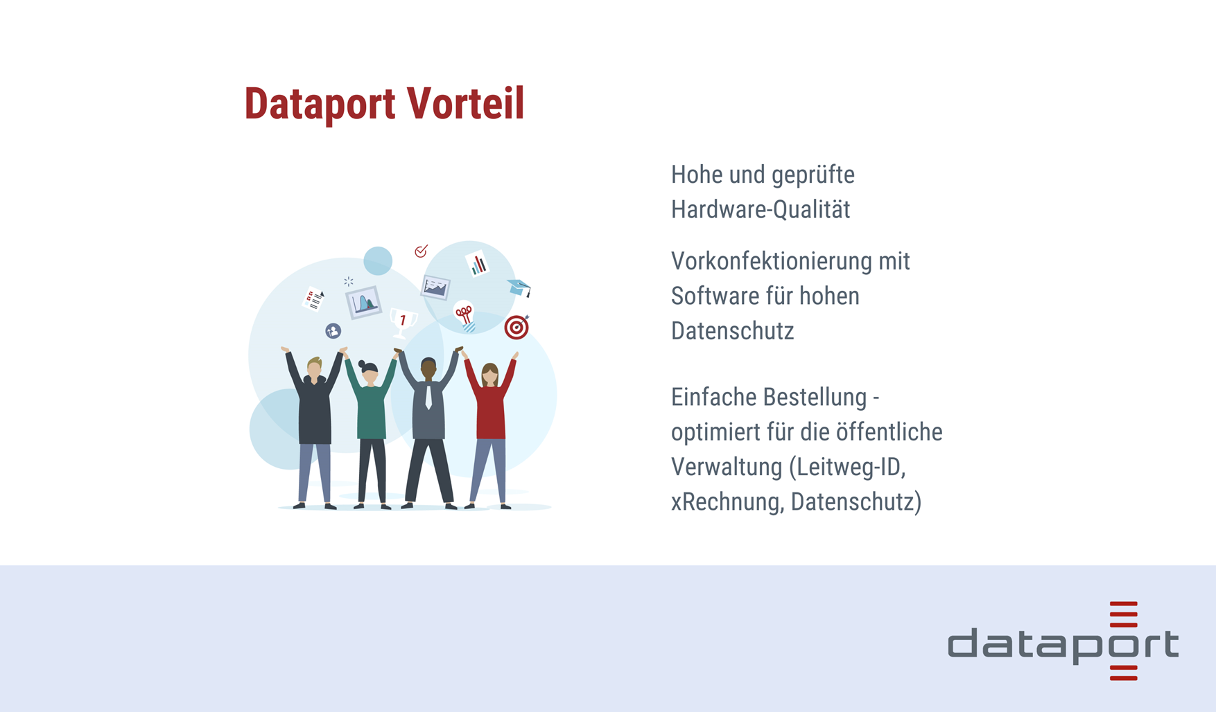 Dataport Vorteil. Hohe und geprüfte Hardware-Qualität.